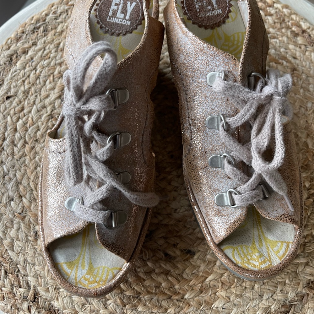 FLY London wedge sandals, size EU 39, US 8 - 8.5